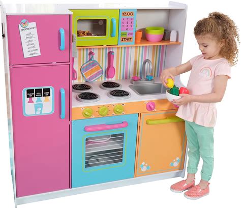 Kidkraft Deluxe Big And Bright Wooden Play Kitchen With