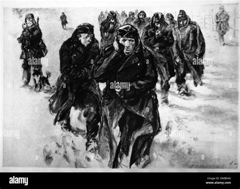 German Troops Freezing In The Russian Winter World War Ii Nach Stock