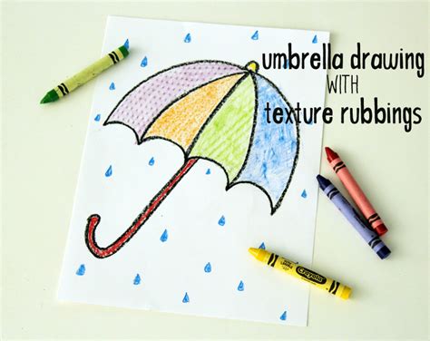 Draw a Rainy Day Textured Umbrella - Make and Takes