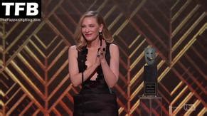 Cate Blanchett Sexy Seen Showing Off Her Hot Cleavage At The Screen