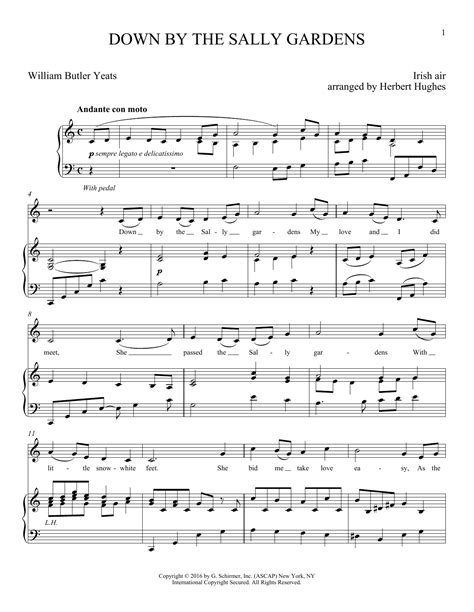 Down By The Sally Gardens | Sheet Music Direct