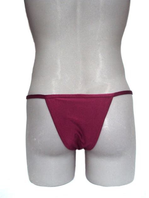 Bodybuilders Posing String Men Bikini Swimwear Burgundy Etsy