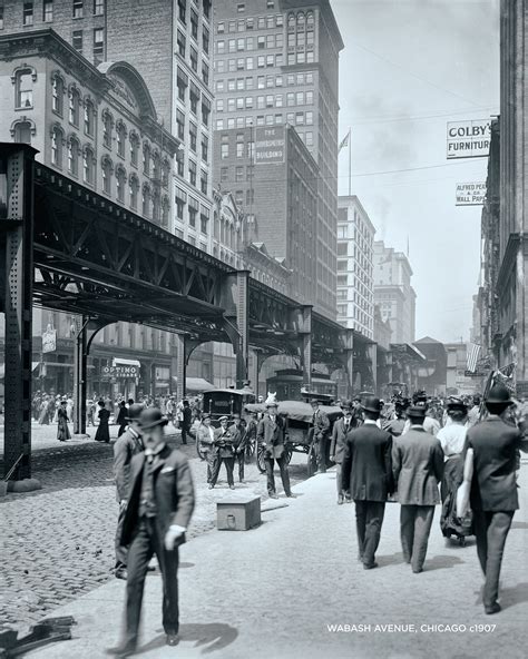 Vintage Photograph of Wabash Ave in Chicago Circa 1907 - Etsy