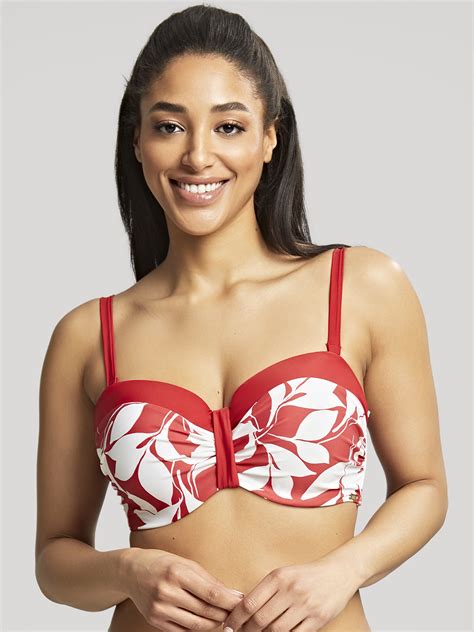 Panache Swim Oasis Botanical Moulded Bandeau Bikini SW1583 Belle Femme Lingerie