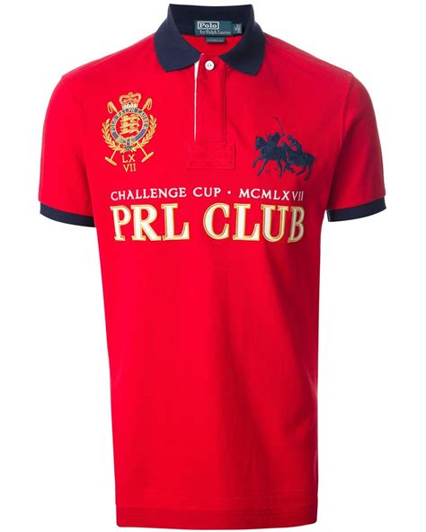 Polo Ralph Lauren Prl Club Polo Shirt In Red For Men Lyst