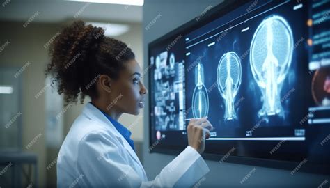 Premium Ai Image Confident Black Female Neurologist Neuroscientist