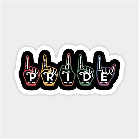 Sign Language Funny Rainbow Flag Gay Lgbt Deaf Asl Mute Sign Language Magnet Teepublic