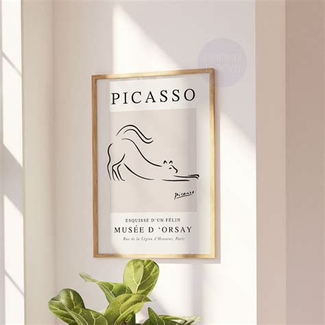 Picasso Print Line Art Picasso Inspired Line Art Exhibition - Etsy