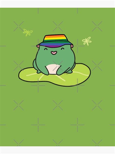 Pride Rainbow Frog In Bucket Hat Pride Month Parade Gay LGBTQ Transexual Frog Cute Gay Frog