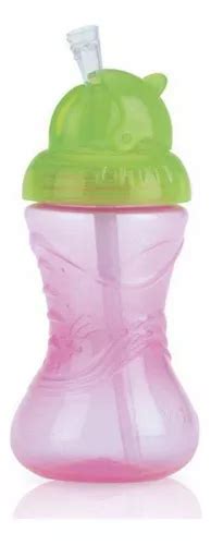 Vaso Infantil Nuby Con Pajita De Silicona Rosa 300 Ml MercadoLibre