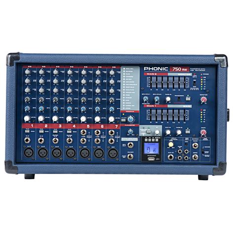Phonic Powerpod750rw Powered Mixer With Usb Recorder And Bluetooth At