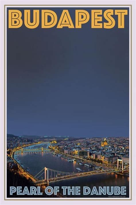 Budapest Pearl Of The Danube My Retroposter Travel Posters