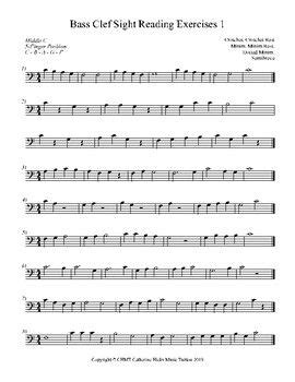 The Bass Clef Sight Reading Exercises Sheet Music