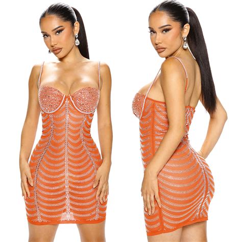 US Sexy Sling Hot Drill Bubble Bead Dress Keke Lover