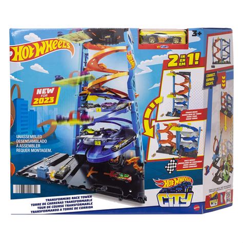 Hot Wheels City Transforming Race Tower Play Set