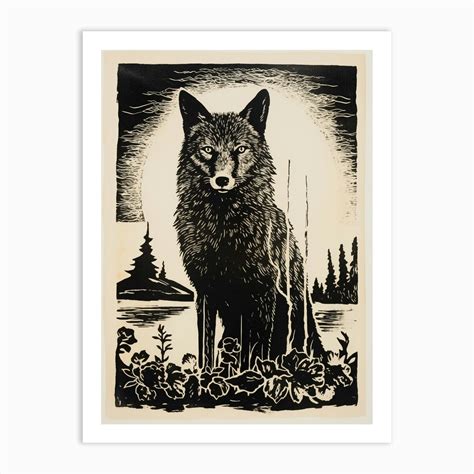 Kenai Peninsula Wolf Tarot Card 3 Art Print by LoneWolf Prints - Fy