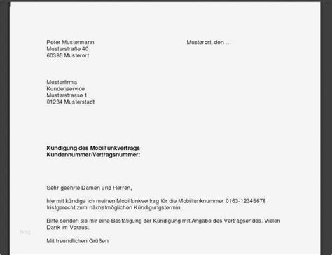 kuendigung mobilfunkvertrag vorlage neu kuendigung handyvertrag vorlage  vorlage ideen