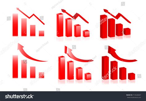 Red Arrow Chart Vector Set Stock Vector (Royalty Free) 713528467 | Shutterstock