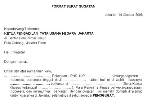 Contoh Surat Gugatan Phi 49 Koleksi Gambar