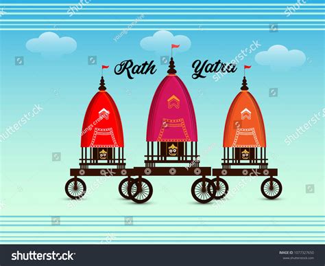 Ratha Yatra Return Journey Puri Jagannath Stock Vector Royalty Free