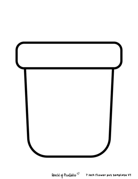 Flower Pot Templates For Crafting Coloring Activities