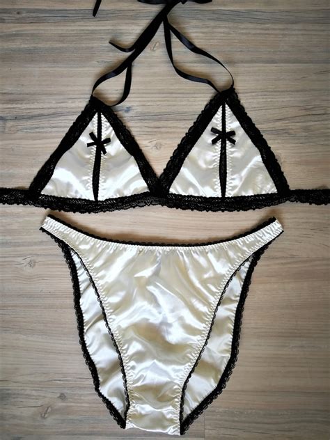 Black Crossdresser Lingerie Satin Lingerie Male Lingerie Etsy