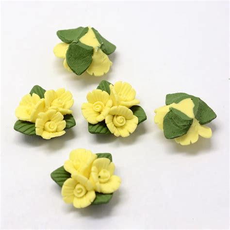 100 шт Китай ручной работы цветочные шарики из глины фарфоровые ...