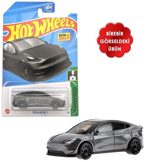 Hot Wheels Tesla Model Y Koleksiyonluk Uzun Kartonet Siyah 1 64