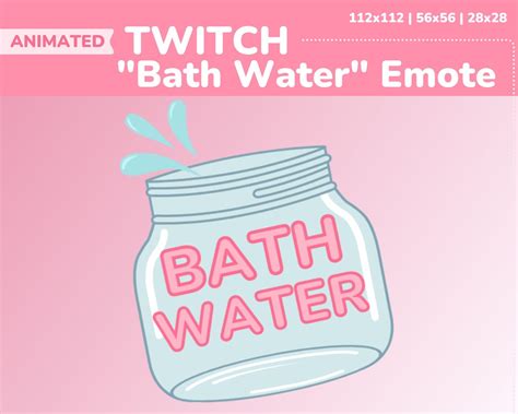 Twitch Bath Water Animated Emote For Twitch Or Discord Etsy