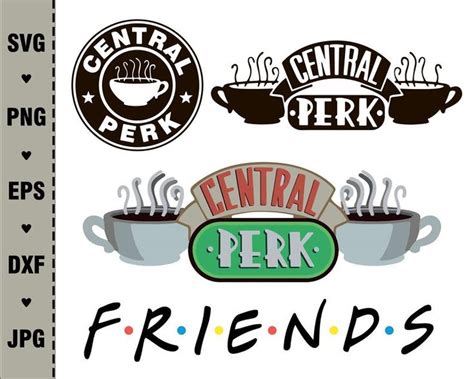 Friend Tv Show Vector Download Files Friends Logo Central Perk Etsy