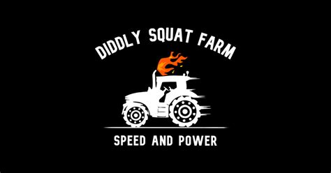 Diddly Squat Farm Shop Logo Tractor White Diddly Squat Sticker