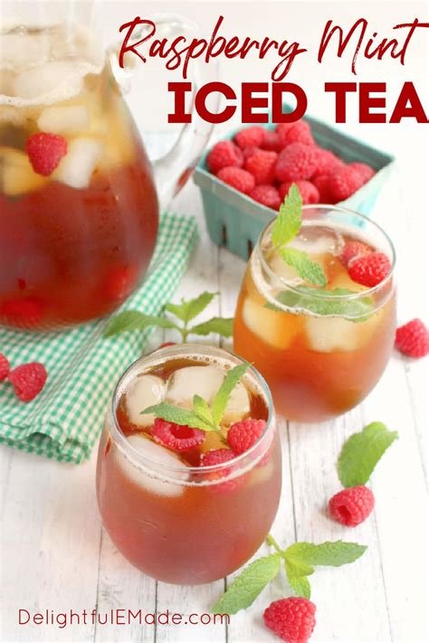Raspberry Mint Iced Tea Easy Raspberry Iced Tea Recipe