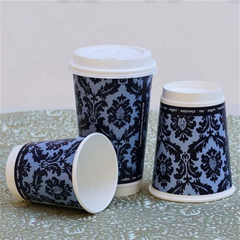 Eco Friendly Disposable Ripple Wall Coffee Cups Carton China Coffee