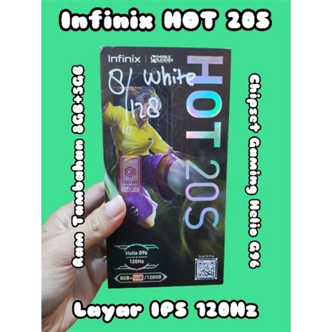 Jual Infinix Hot 20s Ram 8GB Internal 128GB Baru Dan Segel Garansi Resmi 1 Tahun Shopee Indonesia