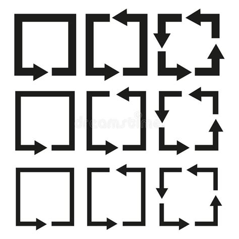 Square Arrows Great Design For Any Purposes Vector Illustration Stock