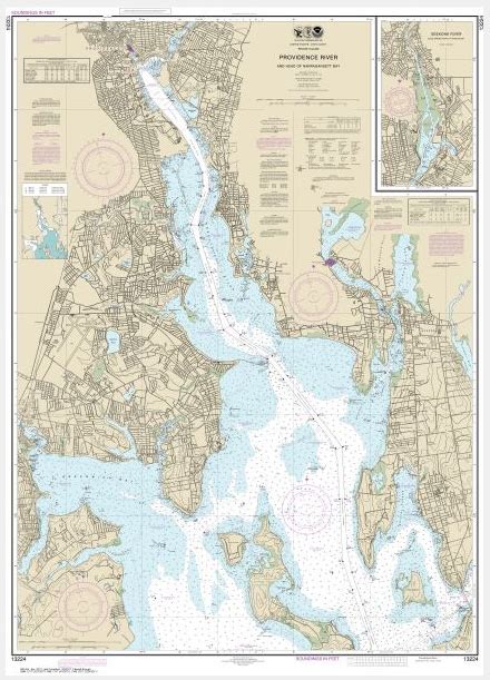 Noaa Chart Providence River And Head Of Narragansett Bay 13224 The Map Shop