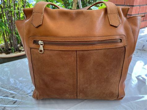 Massimo Dutti Full Leather Tote In Caramel Brown Women S Fashion Bags