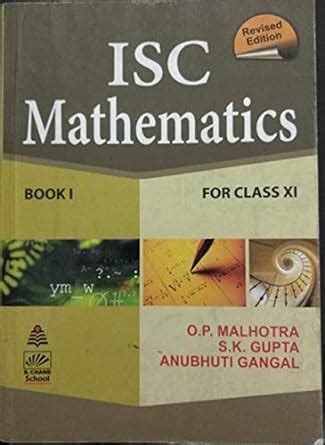 Amazon In Buy Isc Mathematics Book For Class O P Malhotra S K