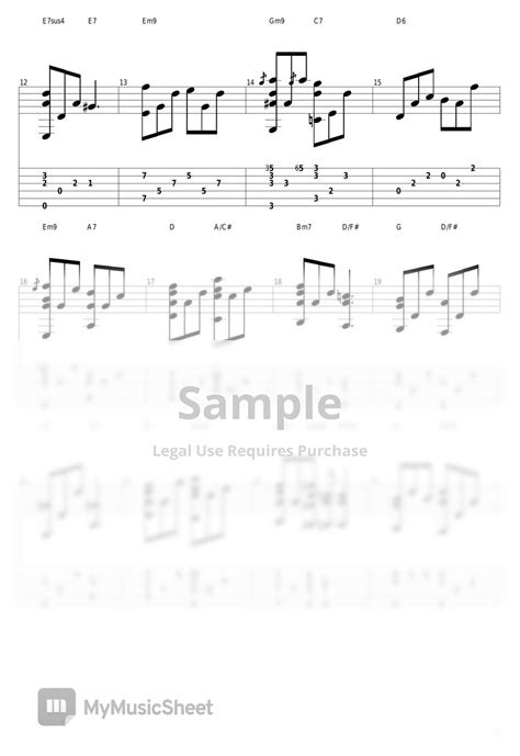 Bruno Major Nothing Tab1 Staff By Guitar Cover With Tab
