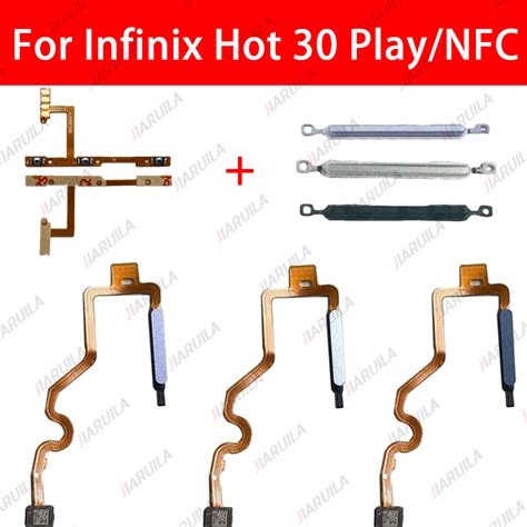For Infinix Hot Play Nfc X X B Fingerprint Scanner Sensor Power On Off Button Volume