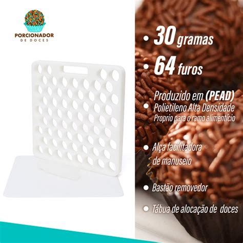 Placa Porcionadora Dosadora P Brigadeiro Beijinho De G Furos