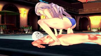 Sexo en bikini en la piscina pública de Belfast Azur Lane Vídeo completo y POV en Sheer