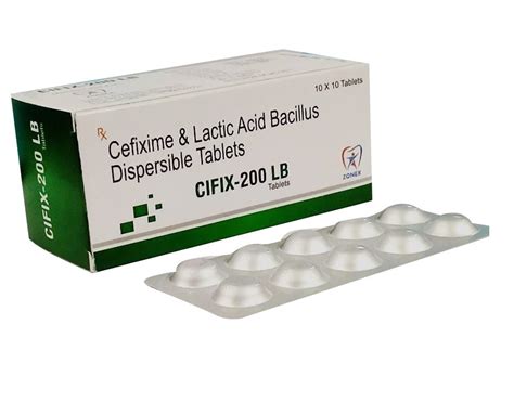 Cifix 200 LB Cefixime And Lactic Bacillus Dispersible Tablets 200 Mg