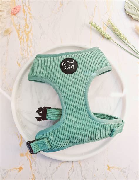 Sage Green Cord Dog Harness