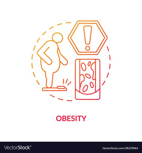 Obesity Concept Icon Royalty Free Vector Image