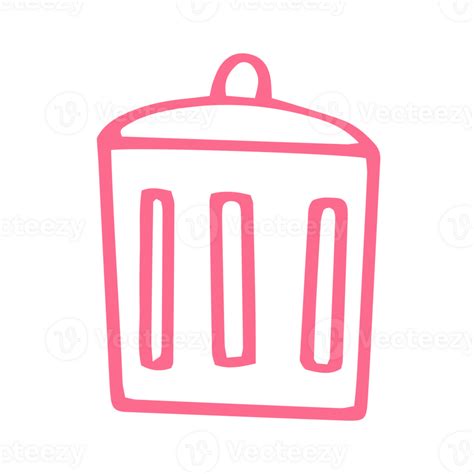 Trash Can Icon Hand Drawn 24188422 Png