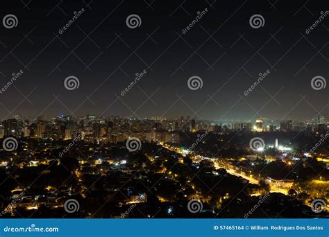 Sao Paulo skyline at night stock photo. Image of paulista - 57465164