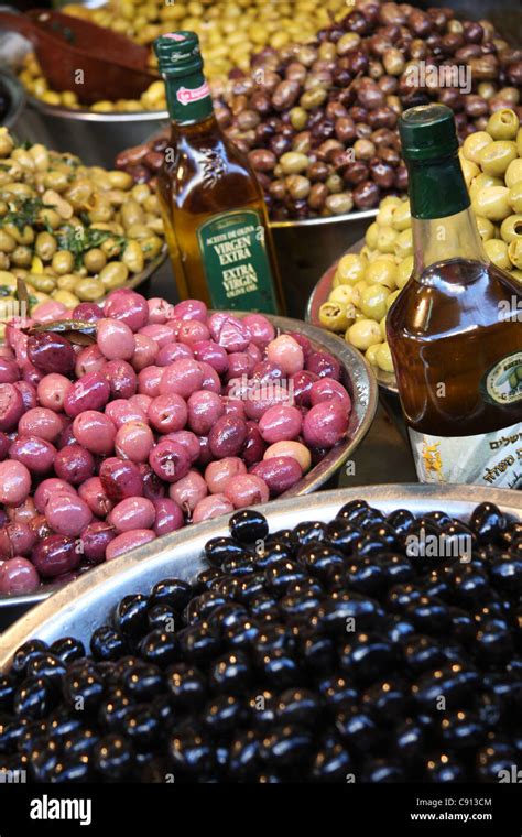 Shuk Hacarmel Jewish Israeli Close Up Detail Middle East Hi Res Stock