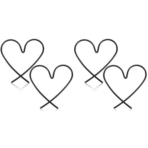 4 Pcs Metal Heart Wall Decors Love Heart Wire Decorations Heart Shaped