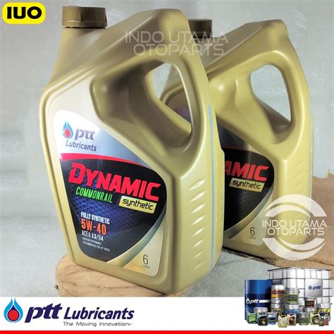 Promo Oli Diesel 5w40 Ptt Dynamic Commonrail Full Synthetic 6l Acea A3 ...